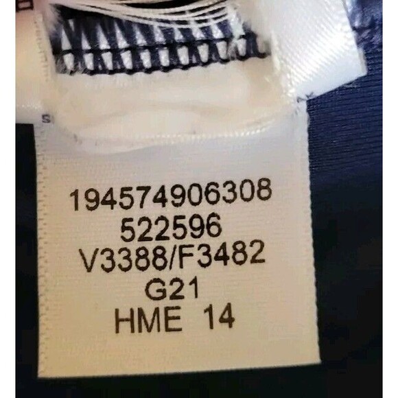 Swim Top Navy 14P Lands' End Solid Wrap Front Tankini Petite Tummy Control S867 - Picture 6 of 7